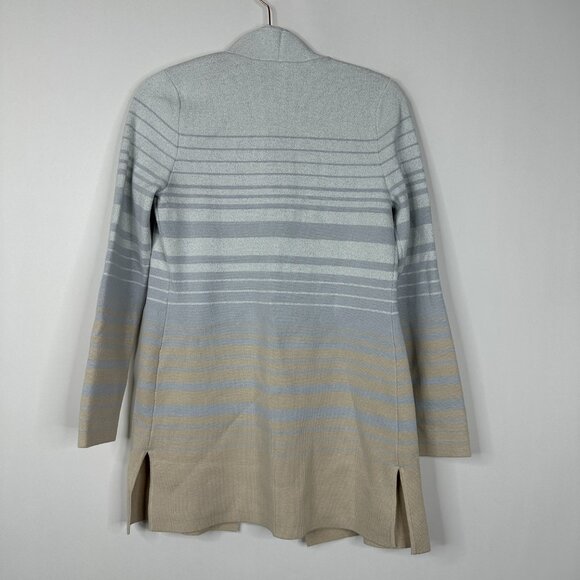 NWT White House Black Market Long Sleeve Colorblock Coatigan Gray Irish XL Cardi - Picture 3 of 8